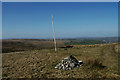 SD7618 : Flagpole and cairn on Bull Hill by Bill Boaden