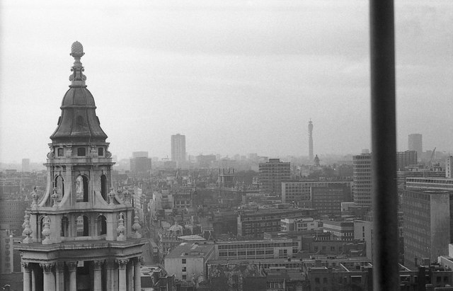 View over London in 1974