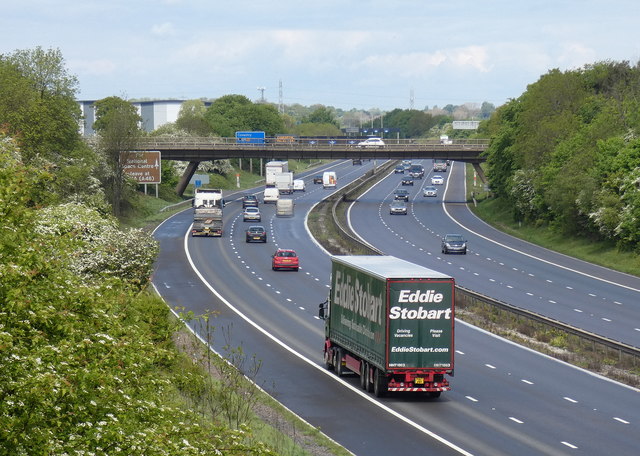 M1 motorway towards Leicester