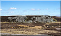 NY8428 : Rock outcrops and trig point at Thistle Green by Trevor Littlewood