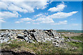 NY9044 : Base of Rookhope Chimney and ruins of flue by Trevor Littlewood