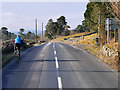 NT0924 : Cyclist on the A701 at Tweedsmuir by David Dixon