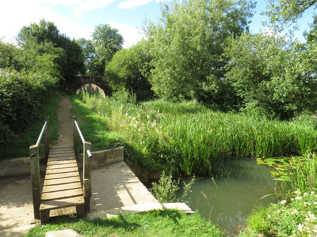 Bridge over a weir near South Cerney