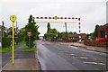 O2912 : Gantry across Victoria Road, Greystones, Co. Wicklow by P L Chadwick