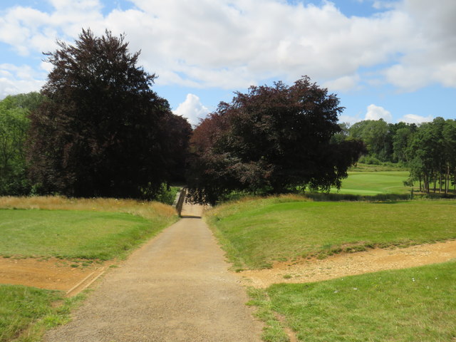 Path through Heythrop Park, near Chipping Norton