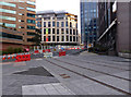 SP0787 : New tram lines by Snow Hill, Birmingham by Chris Allen