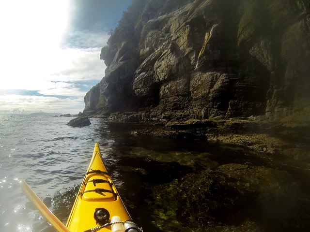 Paddling along the Strathaird coast