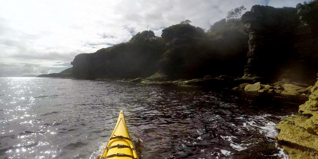 Paddling along the Strathaird coast