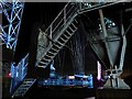 ST3186 : Newport Transporter Bridge with coloured floodlighting  by Robin Drayton