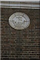 TR3470 : Margate railway station frontage: sculpted roundel by Christopher Hilton