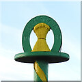 TM1383 : Burston village sign by Adrian S Pye