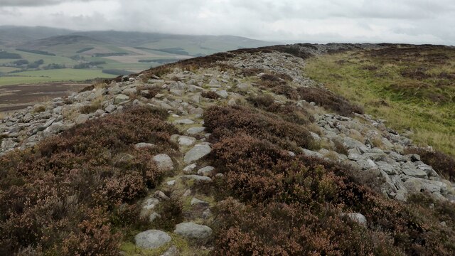 White Caterthun hillfort rampart