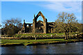 SE0754 : Bolton Priory from across the River Wharfe by Chris Heaton