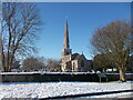 TF1505 : St. Benedict's Church, Glinton, in the snow by Paul Bryan