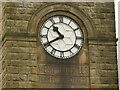 SE2041 : Westfield Mill, Yeadon - clock tower detail by Stephen Craven