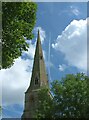 SJ9593 : The Spire of Hyde Chapel by Gerald England