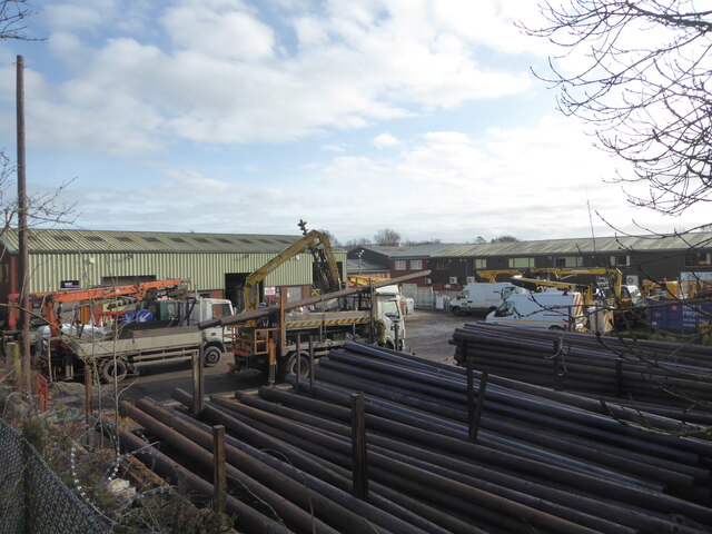 Telegraph poles in Blackpole Trading Estate West