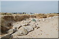 SZ1891 : Sea defence rocks on Mudeford spit by Clive Perrin