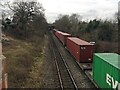 SP3065 : Head of a southbound container freight train, Myton, Warwick by Robin Stott