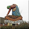 TL8967 : Great Barton village sign by Adrian S Pye