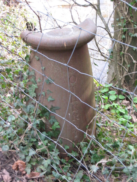 Not so old Boundary Marker on the north bank of Scur Beck