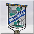 TM4679 : Wangford St Peter village sign by Adrian S Pye