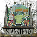 TL8449 : Stanstead village sign (north face) by Adrian S Pye