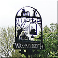 TM0969 : Wickham Skeith village sign by Adrian S Pye