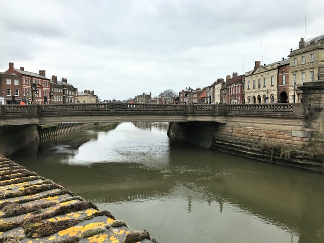 The Town Bridge crossing the River Nene in Wisbech