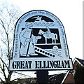 TM0197 : Great Ellingham village sign by Adrian S Pye