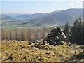 NT2035 : Cairn and valley view, Whitelaw Rig by Jim Barton