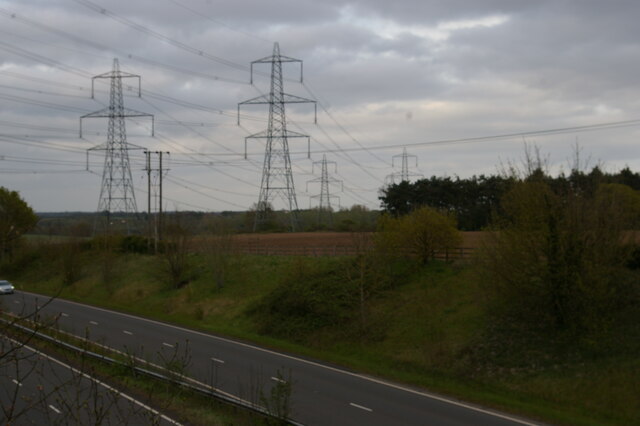 A12 Wickham Market bypass from the Loudham Hall Road bridge