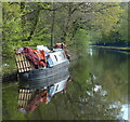 SP0483 : Narrowboat moored along the Worcester and Birmingham Canal by Mat Fascione