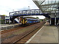 NX9776 : Footbridge, Dumfries Railway Station by JThomas