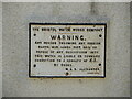 ST5260 : Water works warning sign by Neil Owen