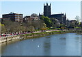 SO8454 : Worcester Cathedral and the River Severn by Mat Fascione