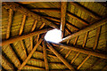 NH5966 : Reciprocal roof structure, the Octagonal Shelter, Mags Wood in Evanton Community Wood by Julian Paren