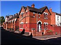 SP3279 : Rabbi's house with synagogue behind, corner of Barras Lane and Gloucester Street, Coventry by A J Paxton