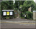 SO8005 : Queen's Road litter bin near an entrance to Stonehouse railway station by Jaggery