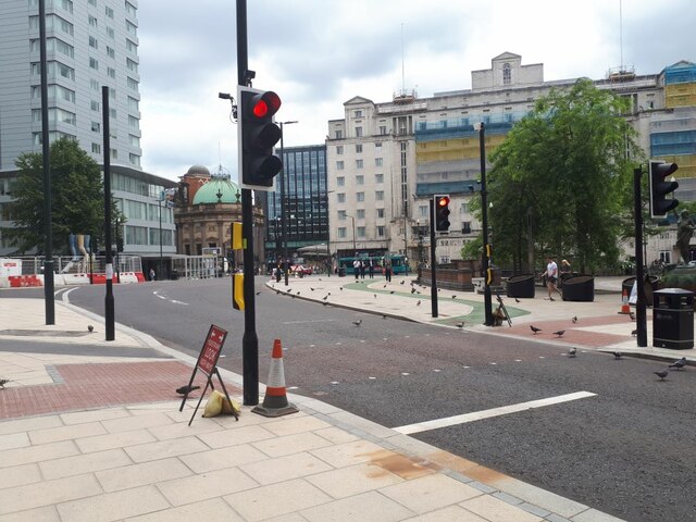 Cycle lane crossing Infirmary Street