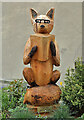 NT9952 : A wooden fox sculpture by Walter Baxter