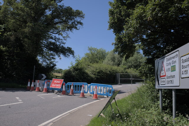 The A151 is closed