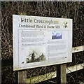 TF8600 : Little Cressingham wind and water mill information board by Adrian S Pye