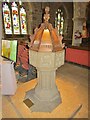 SX7087 : Chagford Church - Font by Colin Smith