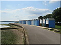 SY9990 : Beach huts at Hamworthy, near Poole by Malc McDonald