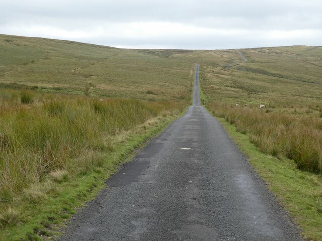 Moorland road from Troughend to Highgreen