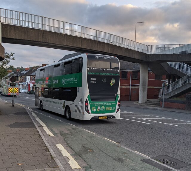 X30 double-decker bus, Crindau, Newport