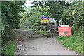 SN5203 : Gates on access road to Cwm Lliedi Reservoir by M J Roscoe