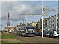 SD3034 : Tram on Blackpool seafront by Malc McDonald