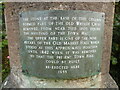 SP3127 : Inscription Notice on Stone Column outside Town Hall by David Hillas